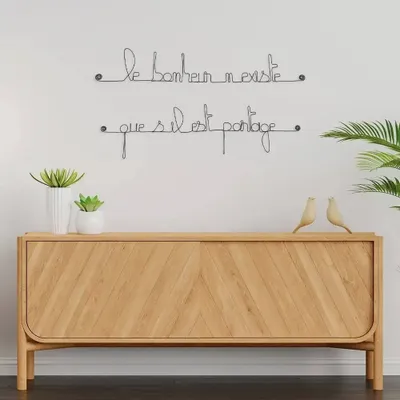 Other wall decoration - Quote "Happiness only exists if it is shared." - BIJOUX DE MUR