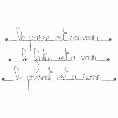 Other wall decoration - Metal Wall Decor Quote "Past, Future, Present" - BIJOUX DE MUR