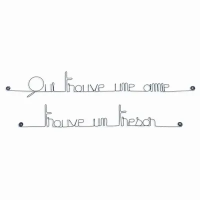 Autres décorations murales - Cadeau Amitié - " Qui trouve une amie trouve un trésor " - Décoration - BIJOUX DE MUR