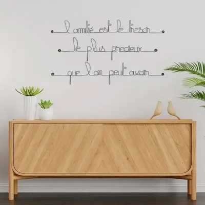 Other wall decoration - Metal Quote on Friendship - BIJOUX DE MUR
