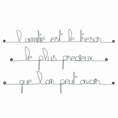 Other wall decoration - Metal Quote on Friendship - BIJOUX DE MUR