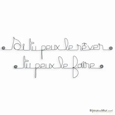 Other wall decoration - Metal Quote "If you can dream it, you can do it" - BIJOUX DE MUR