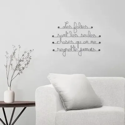 Other wall decoration - Oscar Wilde Metal Quote - Wall Decor - BIJOUX DE MUR