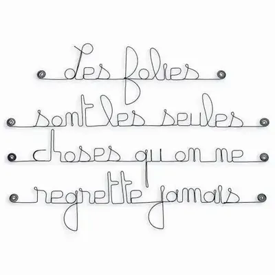 Other wall decoration - Oscar Wilde Metal Quote - Wall Decor - BIJOUX DE MUR