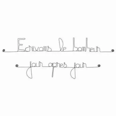 Other wall decoration - Wall Quote "Let's write happiness day after day" - BIJOUX DE MUR