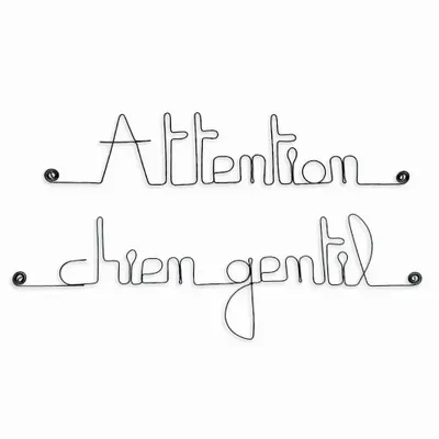 Autres décorations murales - Déco de porte " Attention chien gentil " - BIJOUX DE MUR