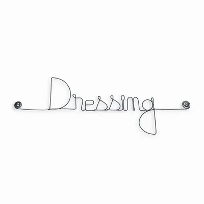 Autres décorations murales - Déco de porte en fil de fer " Dressing " - BIJOUX DE MUR