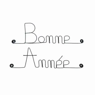 Other wall decoration - Happy New Year wire decoration - BIJOUX DE MUR
