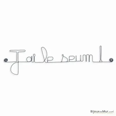 Other wall decoration - Wire Decor for Teen Bedroom "I'm pissed off!" - BIJOUX DE MUR