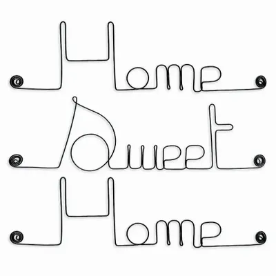 Autres décorations murales - Déco Murale : " Home sweet home " - BIJOUX DE MUR