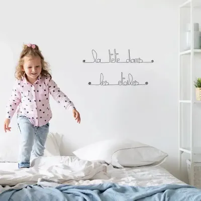 Children's decorative items - Children's Bedroom Wall Decor "Head in the Stars" - BIJOUX DE MUR