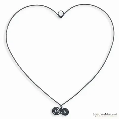 Other wall decoration - Wire wall decoration "Large Heart" - Wall jewelry - BIJOUX DE MUR