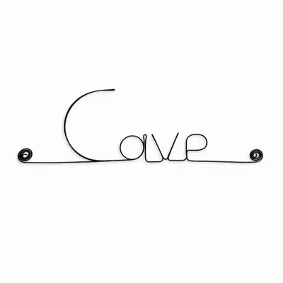 Autres décorations murales - Déco porte en fil de fer " Cave " - BIJOUX DE MUR