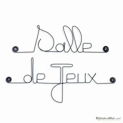 Autres décorations murales - Déco porte " Salle de jeux " - BIJOUX DE MUR