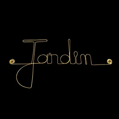 Autres décorations murales - Décoration Murale - Mot en fil de Laiton Doré " Jardin " - BIJOUX DE MUR