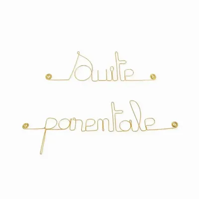 Autres décorations murales - Décoration Murale de porte en Laiton Doré " Suite parentale" - BIJOUX DE MUR