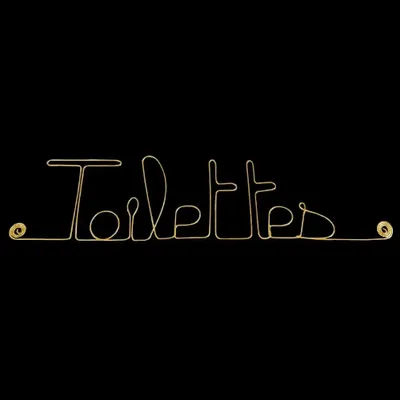 Other wall decoration - Toilet Gold Brass Door Wall Decor - BIJOUX DE MUR