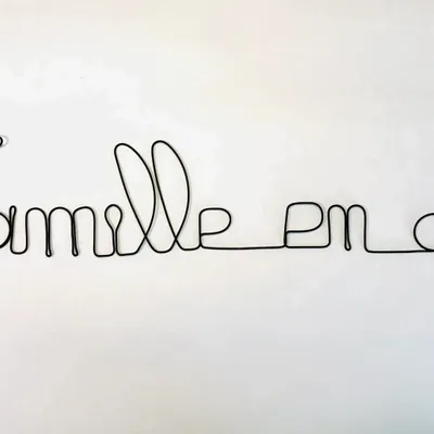 Other wall decoration - Golden Family Wire Wall Decoration - pinnable - BIJOUX DE MUR