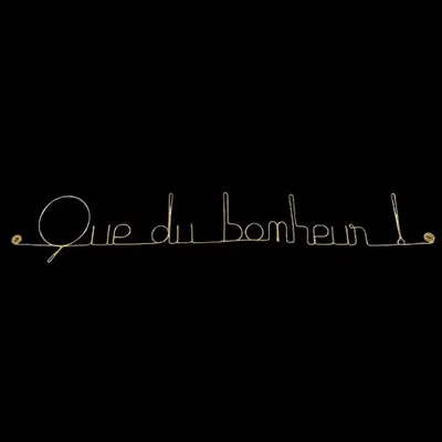 Autres décorations murales - Décoration Murale en Laiton Doré - Que du bonheur ! - BIJOUX DE MUR