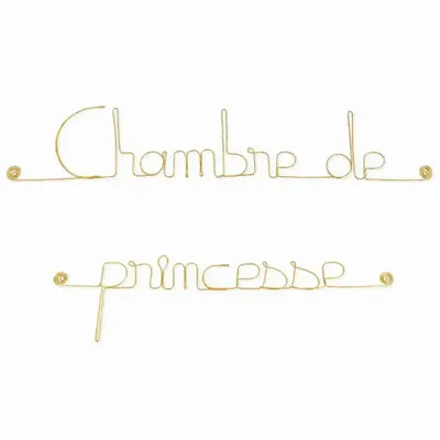 Other wall decoration - Golden Brass Wall Decor: "Princess Room" - BIJOUX DE MUR