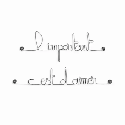 Other wall decoration - Metal Wall Decoration Quote "The important thing is to love" - BIJOUX DE MUR