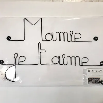 Other wall decoration - Grandmothers' Day "Grandma I love you" - in Wire - BIJOUX DE MUR
