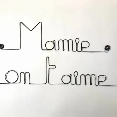 Other wall decoration - Grandmothers' Day "Grandma, we love you" - in Wire - BIJOUX DE MUR