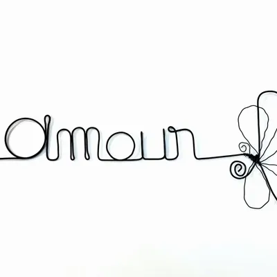 Other wall decoration - Grandfathers' Day "Daddy I love you" - in Wire - BIJOUX DE MUR