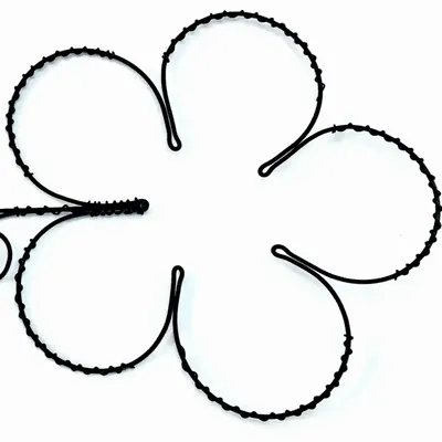 Autres décorations murales - Fleur de Pâquerette "Bienvenue" - Décoration murale fil fer - BIJOUX DE MUR