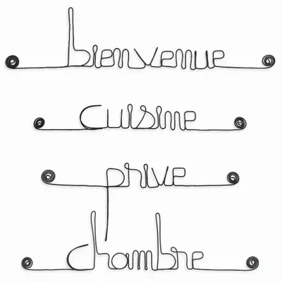 Other wall decoration - Set of small "HOME" messages - BIJOUX DE MUR