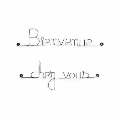 Autres décorations murales - Message en fil de fer " Bienvenue chez vous " - BIJOUX DE MUR