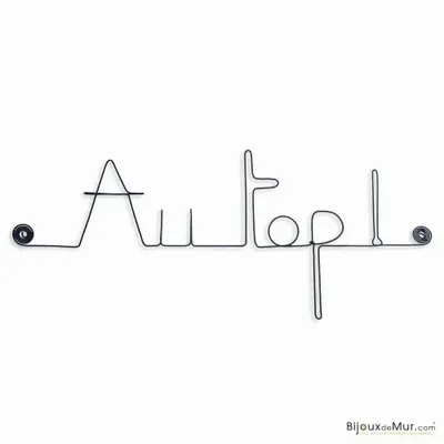 Other wall decoration - Wall decoration word "Top notch!" in wire - BIJOUX DE MUR