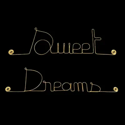 Other wall decoration - Gold Brass Word: "Sweet Dreams" - Wall Decoration - BIJOUX DE MUR