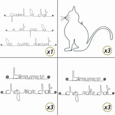 Autres décorations murales - PACK IMPLANTATION 10% OFF : Chat - BIJOUX DE MUR