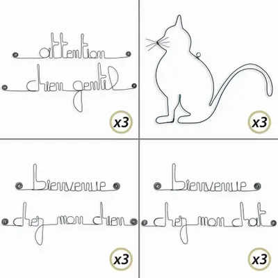 Autres décorations murales - PACK IMPLANTATION 10% OFF : Chat/Chien - BIJOUX DE MUR