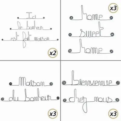 Other wall decoration - 10% OFF Implementation Pack: "HOME" Wall Decoration - BIJOUX DE MUR