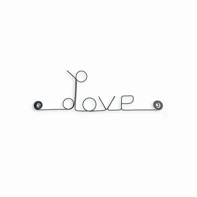 Autres décorations murales - Petit mot en fil de fer " Love " - BIJOUX DE MUR