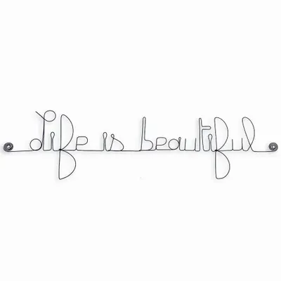 Other wall decoration - Wall phrase “Life is beautiful” - BIJOUX DE MUR