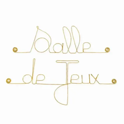 Other wall decoration - Games Room Door Sign - Gold Brass Decoration - BIJOUX DE MUR