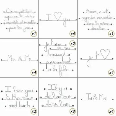 Other wall decoration - Super Pack implantation 15% off : Déco "Amour" - BIJOUX DE MUR