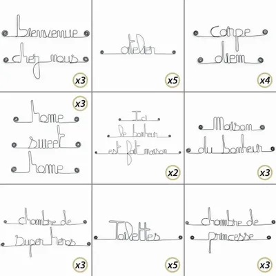 Other wall decoration - Super Pack implementation 15% off: "Home" decoration - BIJOUX DE MUR