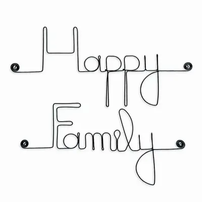 Other wall decoration - Wire Wall Decoration for the "Happy Family" wall - BIJOUX DE MUR