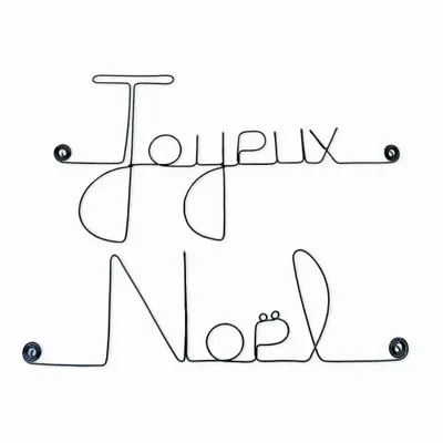 Autres décorations de Noël - Écriture Murale en Fil de Fer "Joyeux Noel" - BIJOUX DE MUR