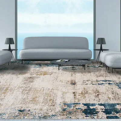 Tapis contemporains - 8101 BLUE - PASSION DU TAPIS