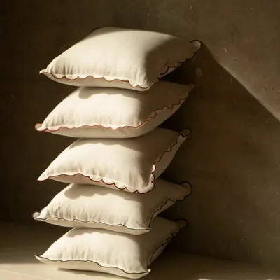 Coussins - Coussins en lin festonnés - TOMÈTE