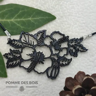 Bijoux - Collier - Hibiscus - POMME DES BOIS