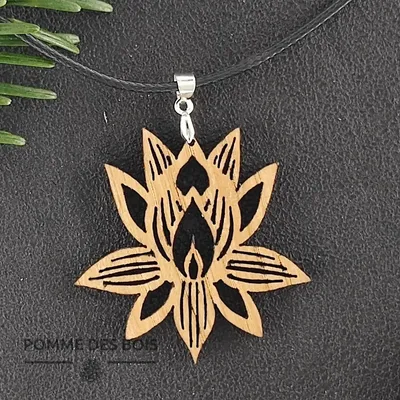 Bijoux - Collier - Fleur lotus - POMME DES BOIS