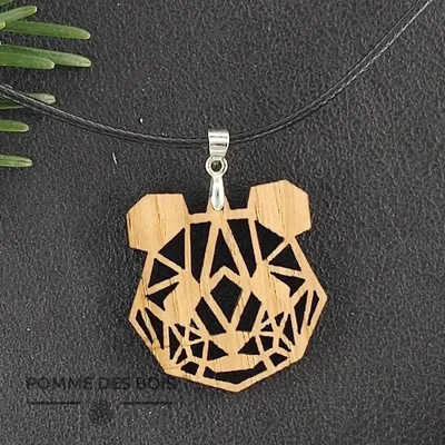 Bijoux - Collier - Ours / Panda - POMME DES BOIS