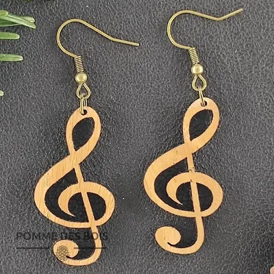 Jewelry - Earrings - Clé de sol - POMME DES BOIS