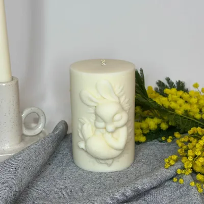 Scents - Soy Wax Candle – Bunny Cylinder - QUIET